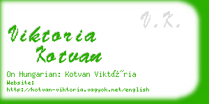 viktoria kotvan business card